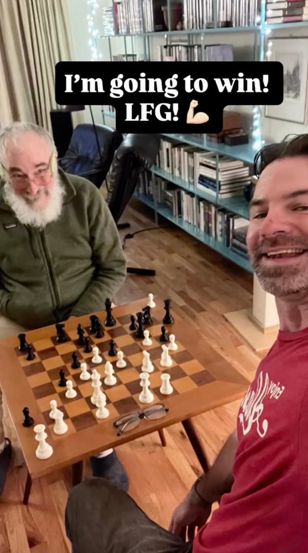 David and Jim playing chess
